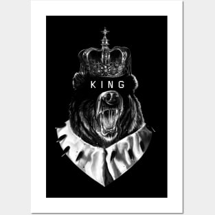 KING BEAR BLACK CROWN Posters and Art